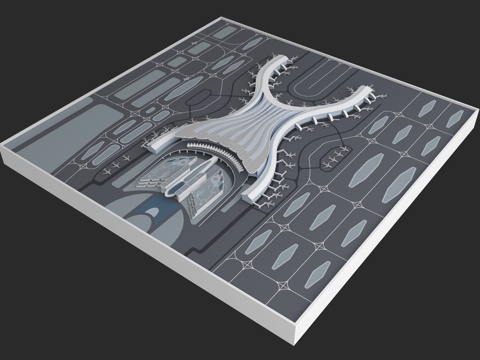  展厅沙盘 展厅模型道具 展厅写实沙盘 展厅沙盘造景 白云机场3d模型 