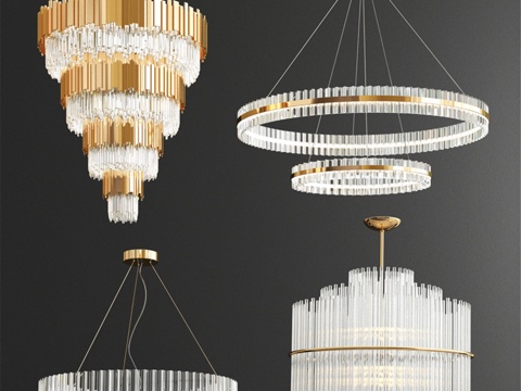 四款独家水晶吊灯系列_763d模型