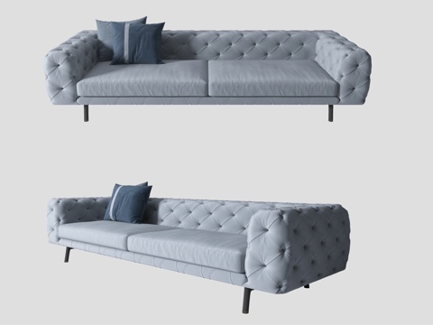  现代简欧沙发3d模型 