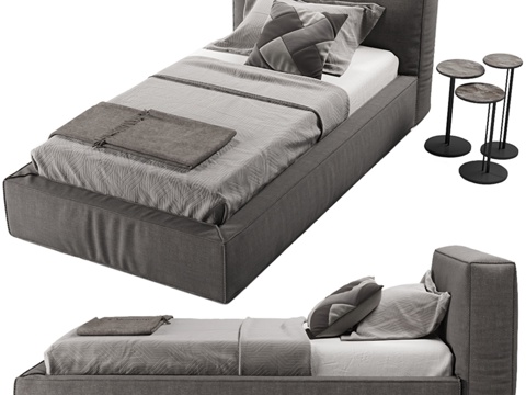  FLEXTEAM SLIM ONE单人床3d模型 