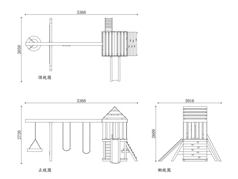 儿童游戏屋 儿童小房子 宝宝玩耍屋 幼儿游乐房 孩童玩具屋cad施工图
