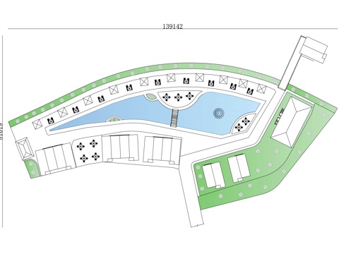 豪华泳池 高档泳池 奢华泳池 高端游泳池 精装游泳池cad施工图