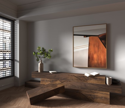  现代休息区3d模型 