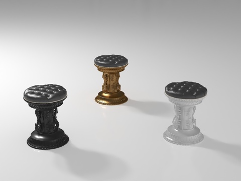  现代凳子3d模型 