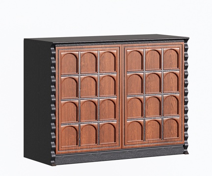  法式复古储物柜 模块斗柜 组合电视柜 置物收纳柜 落地书架3d模型 