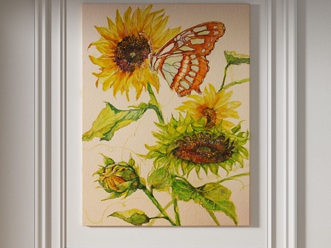  现代，简约，奶油风，艺术，儿童，挂画3d模型 