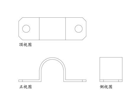 管卡 管夹 管箍 管束 管道固定夹cad施工图