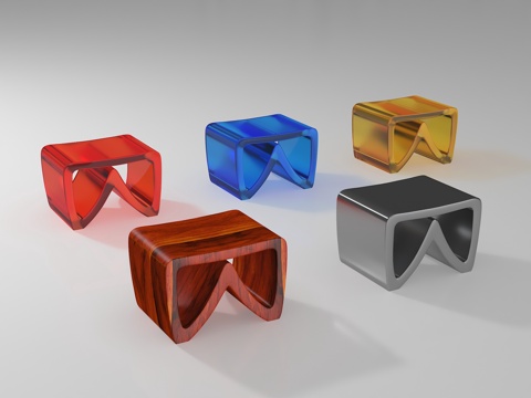  现代凳子3d模型 