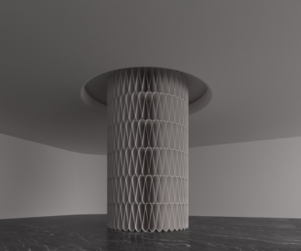  现代柱子3d模型 