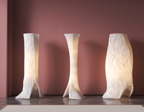 中古风落地灯su模型