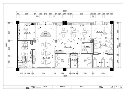 高档美发美甲美瞳 美容店  最新全套 施工图 效果图合集cad施工图