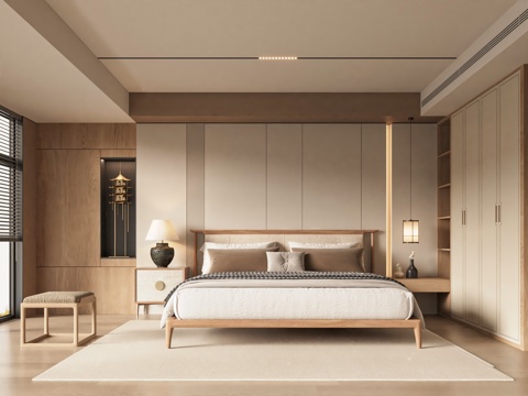  宋式风卧室3d模型 