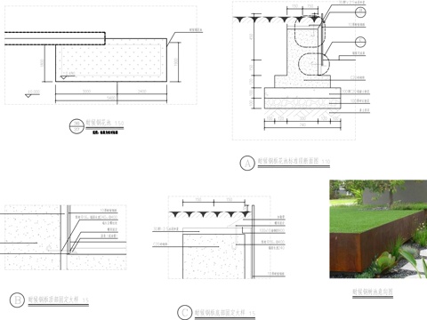金属花池节点大样图cad施工图