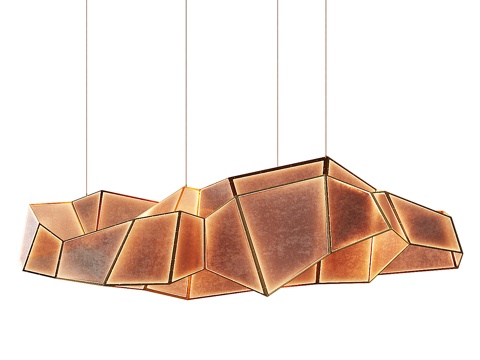 现代艺术吊灯su模型