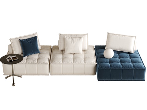  现代多人沙发3d模型 