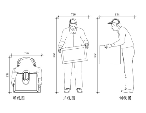快递员 派件员 快递小哥 配送员 快件派送员cad施工图