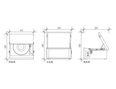  唱片机 电唱机 留音机 老式唱机 黑胶唱机cad施工图 