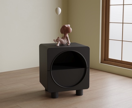  现代床头柜3d模型 