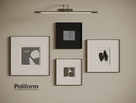  现代简约挂画3d模型 