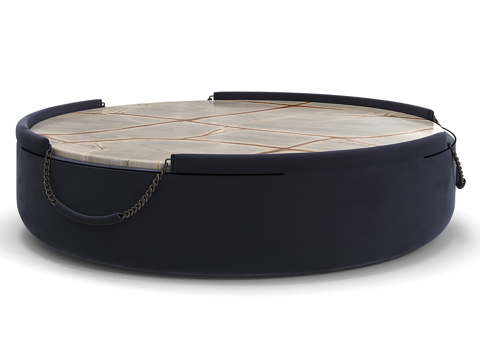  现代简约轻奢茶几 茶几 简约茶几 客厅茶几 圆形茶几3d模型 