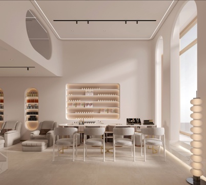 美甲店 美容店 最新全套 施工图 效果图合集cad施工图