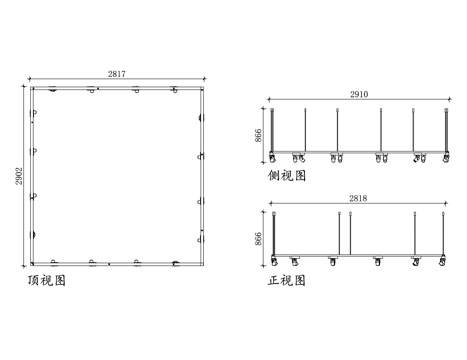 方形轨道灯 矩形导轨灯 方形导轨灯 矩形轨道射灯 方形轨道照cad施工图