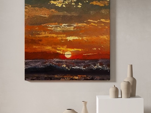  现代，简约，抽象，装饰画3d模型 