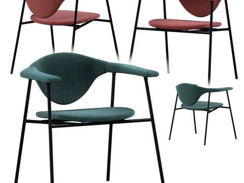  北欧扶手椅模型3d模型 