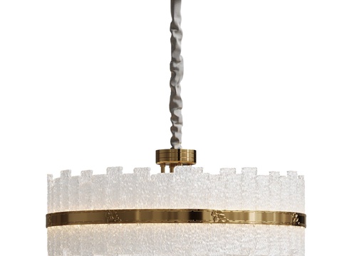  现代轻奢水晶吊灯3d模型 