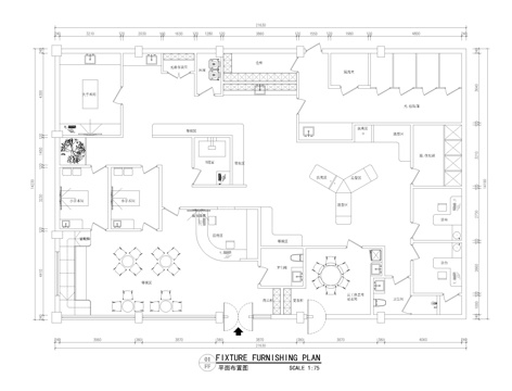 宠物店cad平面图cad施工图