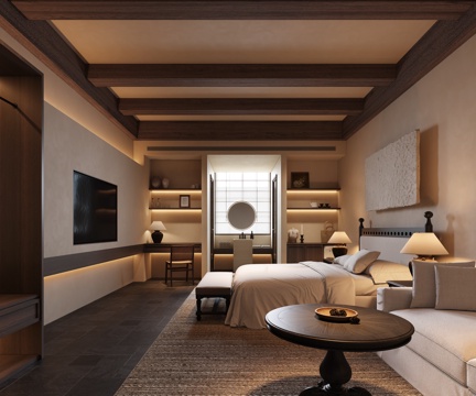  民宿客房3d模型 