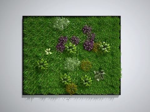  植物墙 绿植墙 景观墙 艺术墙3d模型 