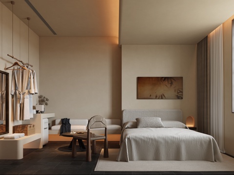 民宿客房su模型