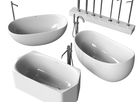 现代浴缸su模型