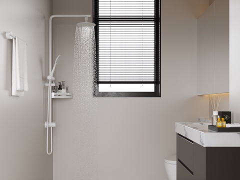  现代卫生间3d模型 