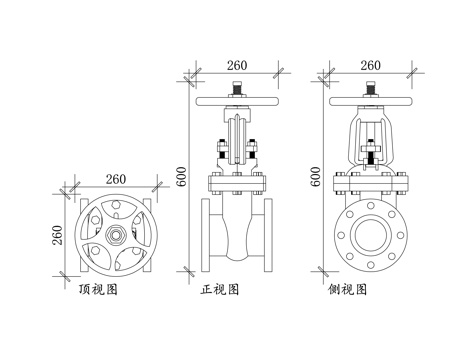 阀门 闸阀 门阀开关 截门阀 管路门阀cad施工图