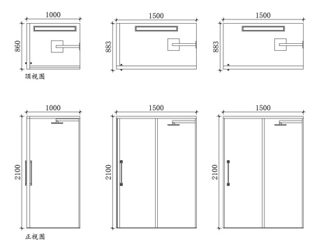 方形淋浴房 矩形沐浴房 长方形淋浴间 方形淋浴隔断 矩形淋浴cad施工图
