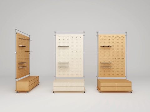  服装货架饰品架展示柜3d模型 