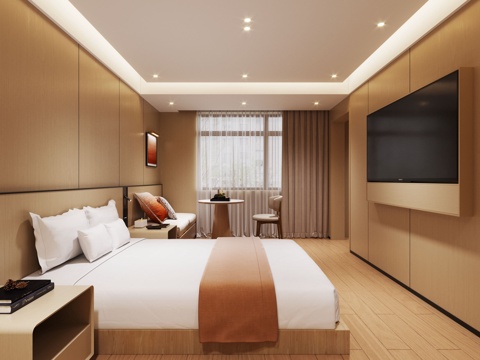  酒店客房3d模型 