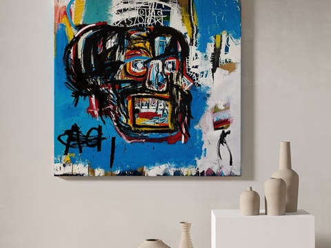  现代，简约，抽象，装饰画3d模型 