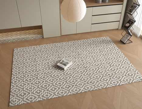 现代方形地毯su模型