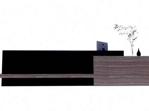 办公室 前台 展厅 公司前台su模型