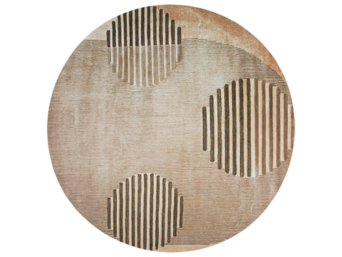  现代简约圆形地毯 地毯 简约地毯 客厅地毯  装饰地毯3d模型 