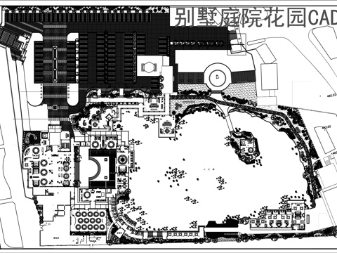 别墅庭院花园cadcad施工图