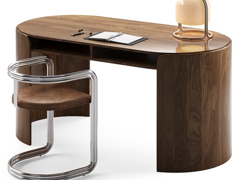 现代书桌椅组合su模型