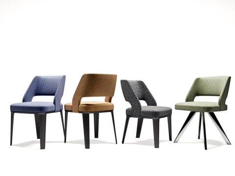  现代餐椅 单椅 椅子 单椅组合 餐厅 现代餐厅 休闲椅3d模型 