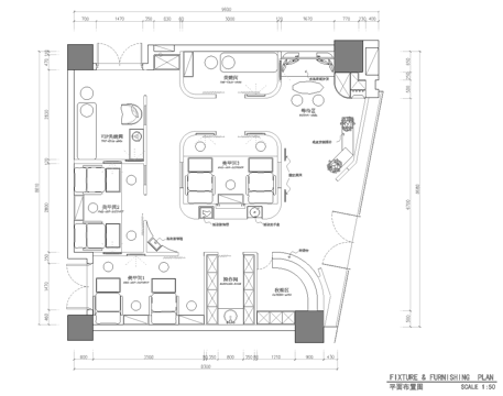 美甲店 美容店 最新全套 施工图 效果图合集cad施工图
