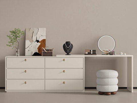  现代梳妆台3d模型 