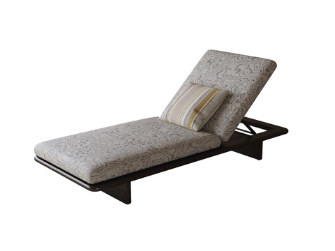  现代户外躺椅3d模型 