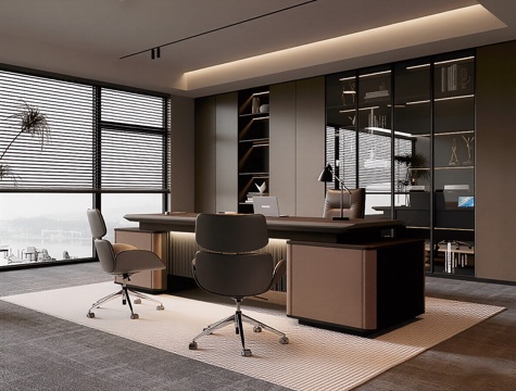  现代意式办公室3d模型 